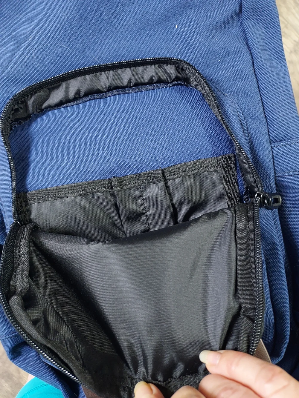 Weatherproof Vintage Blue Canvas Messenger Backpack